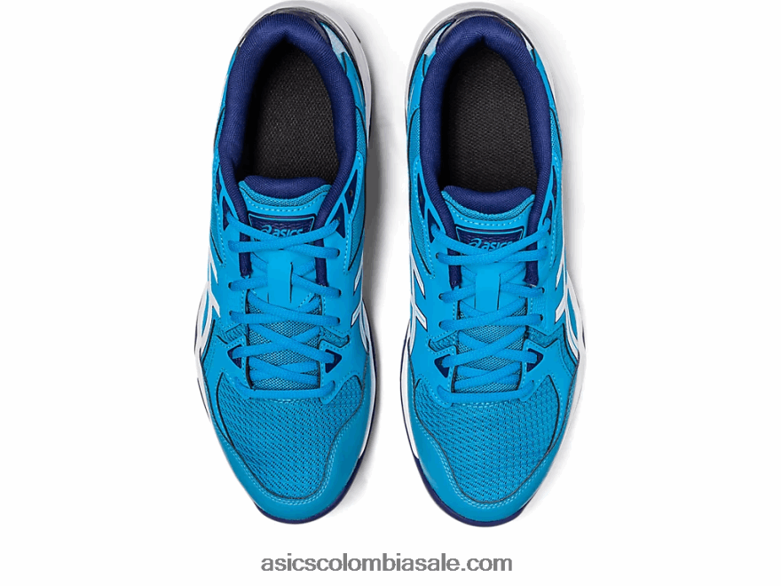 hombres Asics gel-cohete 10 isla azul/blanco 20X82N461