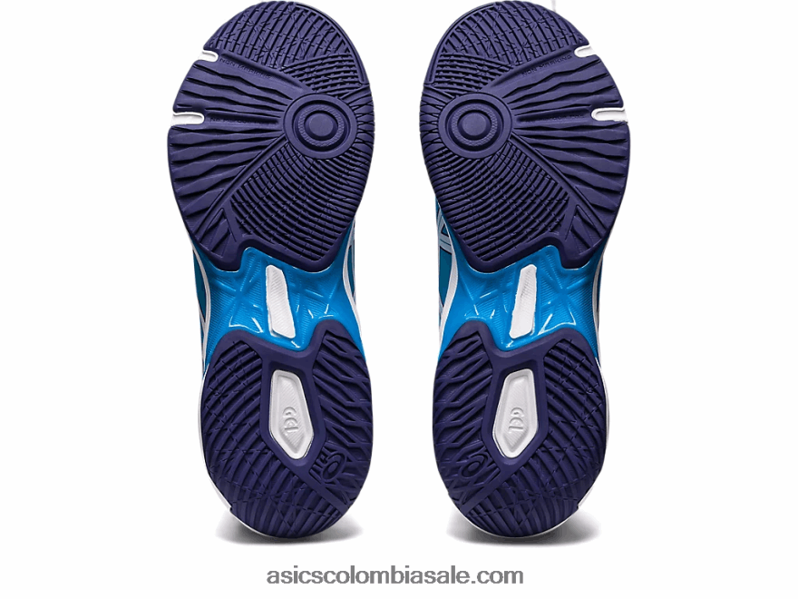 hombres Asics gel-cohete 10 isla azul/blanco 20X82N461