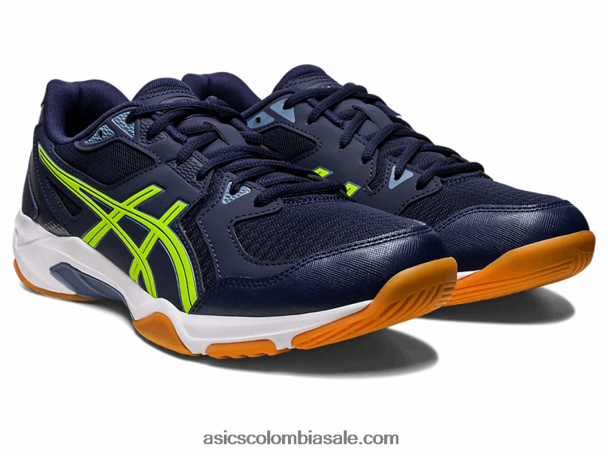 hombres Asics gel-cohete 10 medianoche/verde peligro 20X82N407