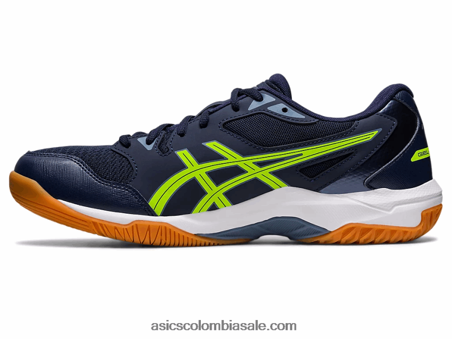 hombres Asics gel-cohete 10 medianoche/verde peligro 20X82N407
