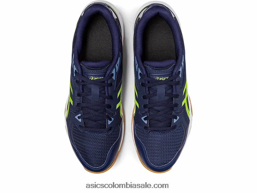 hombres Asics gel-cohete 10 medianoche/verde peligro 20X82N407