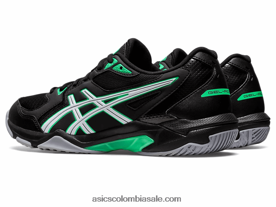 hombres Asics gel-cohete 10 negro/hoja nueva 20X82N1150