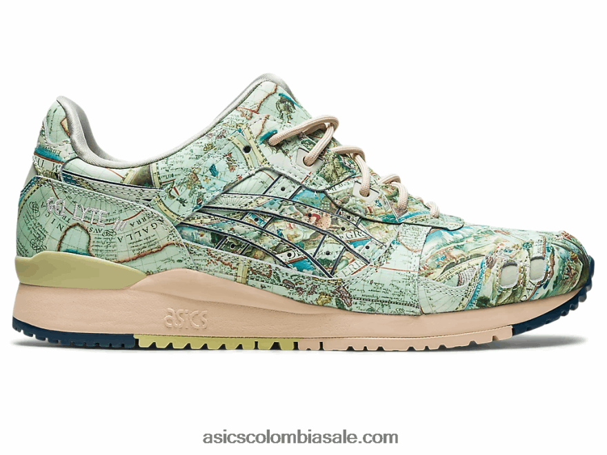 hombres Asics atmos x gel-lyte iii og verde hielo/azul medianoche 20X82N570
