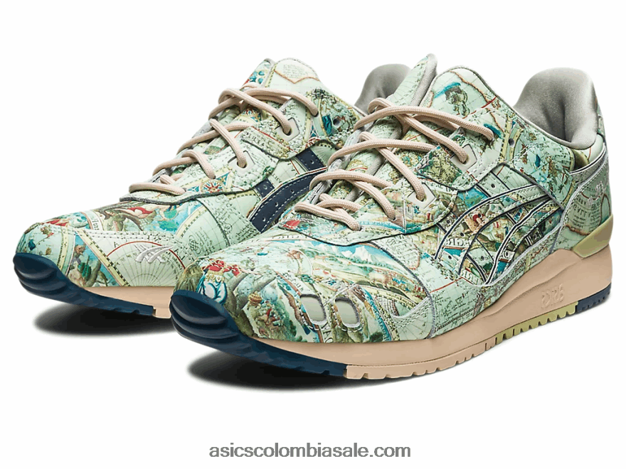 hombres Asics atmos x gel-lyte iii og verde hielo/azul medianoche 20X82N570