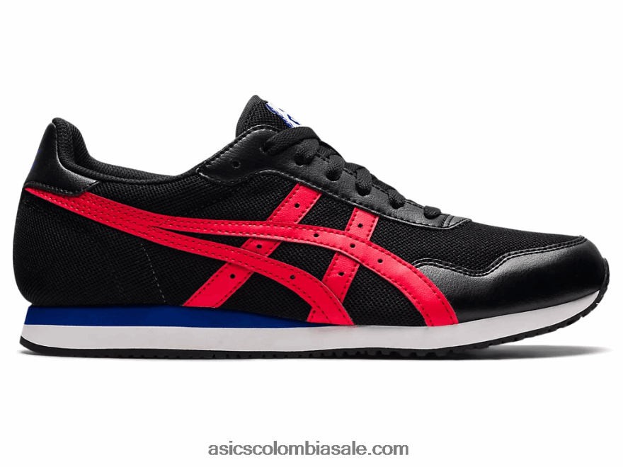 hombres Asics corredor de tigre negro/rojo eléctrico 20X82N1740