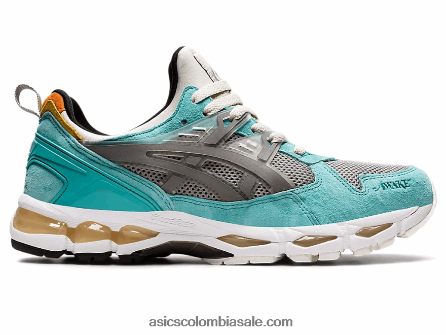 hombres Asics entrenador gel-kayano 21 verde azulado/plata pura 20X82N1545