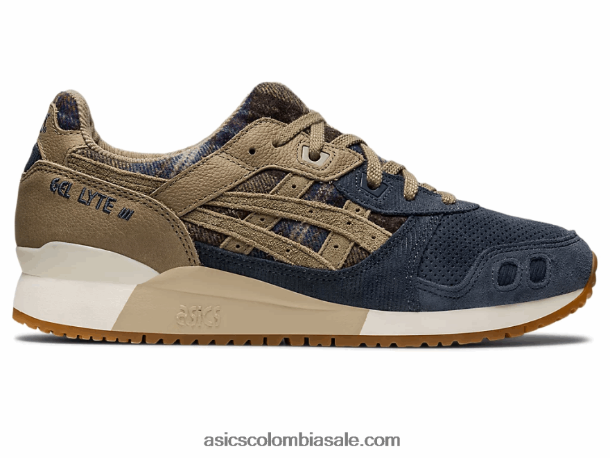 hombres Asics gel-lyte iii og asfalto/visón 20X82N736