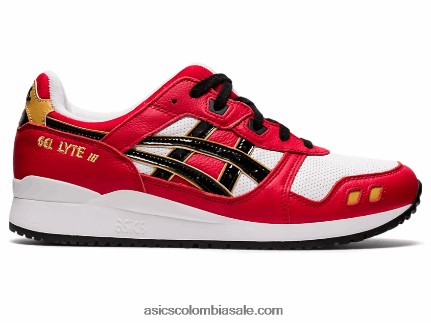 hombres Asics gel-lyte iii og rojo clásico/negro 20X82N1656