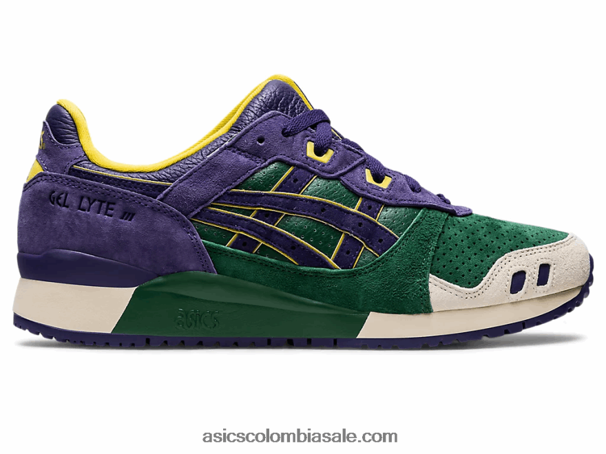 hombres Asics gel-lyte iii og verde cazador/morado mate 20X82N1330