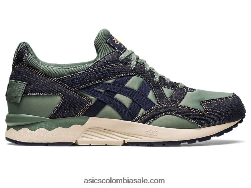hombres Asics gel-lyte v patchwork moderno medianoche/hiedra 20X82N240