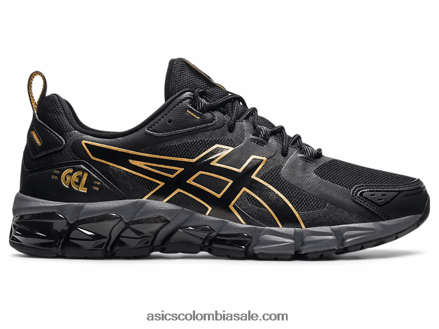 hombres Asics gel-quantum 180 negro/oro puro 20X82N1814