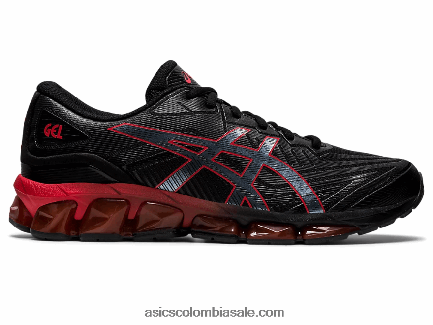 hombres Asics gel-quantum 360 vii alerta negra/roja 20X82N729