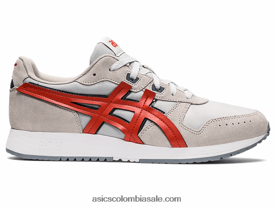 hombres Asics lyte clásico arcilla gris/roja glaciar 20X82N1335