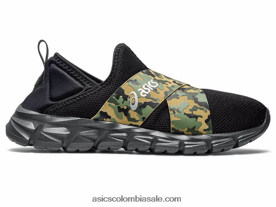 hombres Asics slip-on lyte cuántico negro/camuflaje 20X82N1232