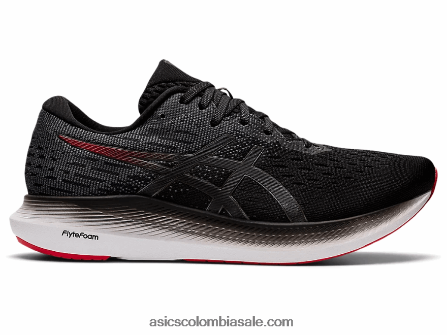 hombres Asics Evoride 2 negro/rojo eléctrico 20X82N1781