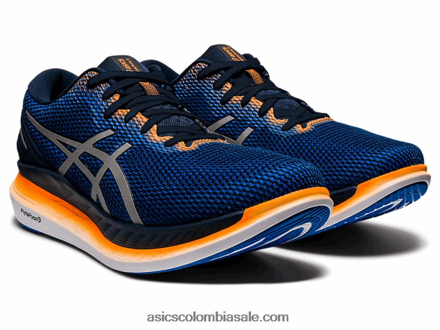 hombres Asics Glideride 2 lite-show azul francés/plata pura 20X82N1800