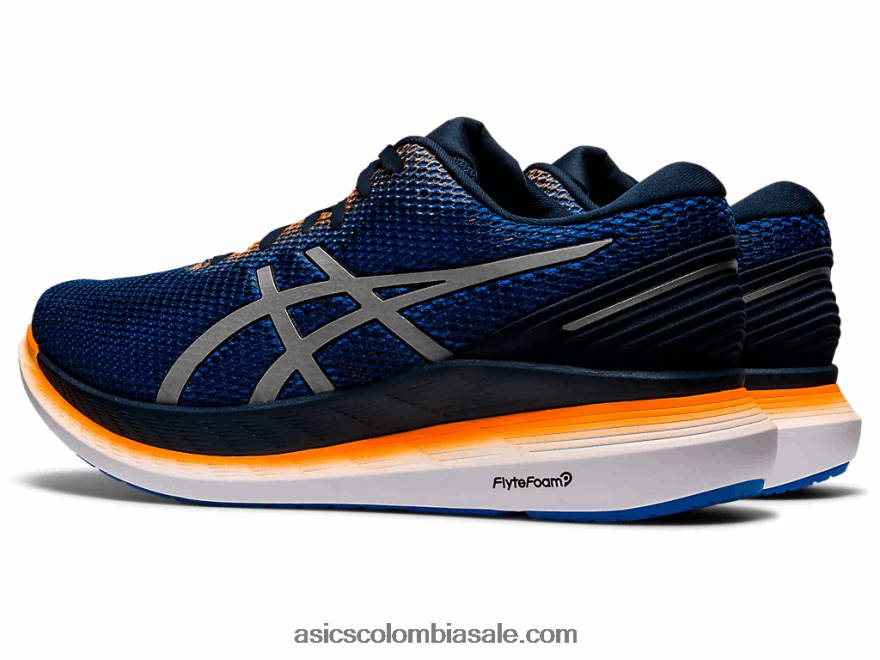 hombres Asics Glideride 2 lite-show azul francés/plata pura 20X82N1800
