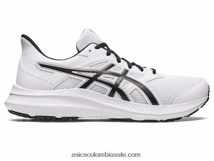 hombres Asics Jolt 4 extra ancho blanco negro 20X82N447