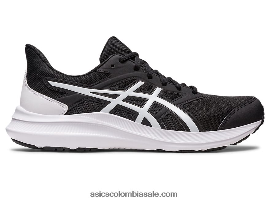 hombres Asics Jolt 4 extra ancho blanco negro 20X82N490