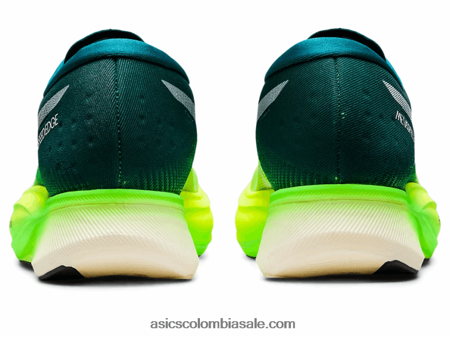hombres Asics borde de metavelocidad+ pino terciopelo/amarillo seguridad 20X82N1253