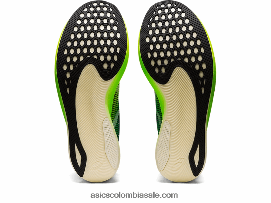 hombres Asics borde de metavelocidad+ pino terciopelo/amarillo seguridad 20X82N1253