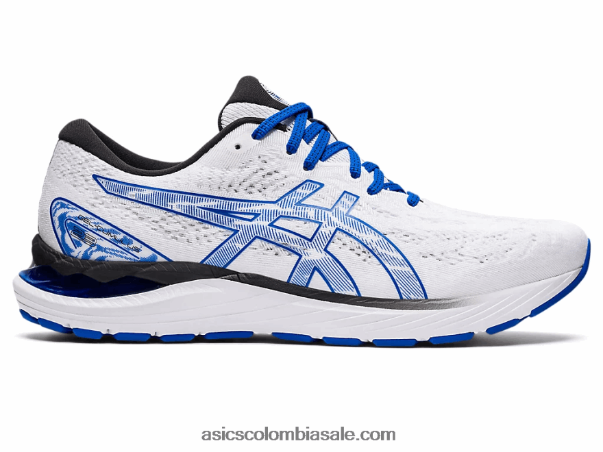 hombres Asics cúmulo de gel 23 blanco/azul atun 20X82N565