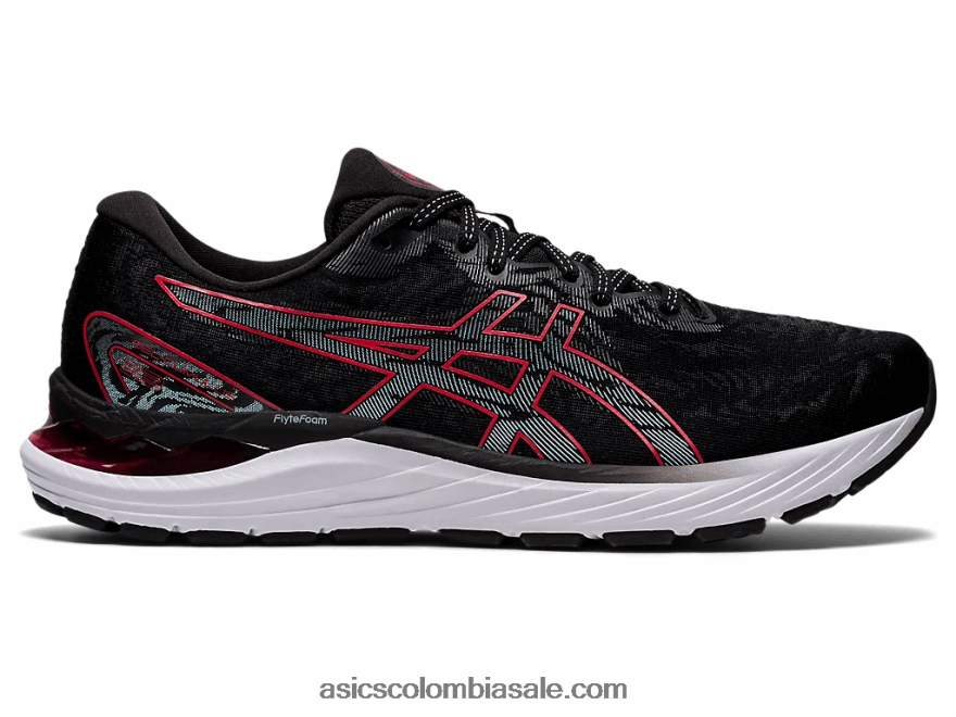 hombres Asics cúmulo de gel 23 negro/rojo eléctrico 20X82N1853