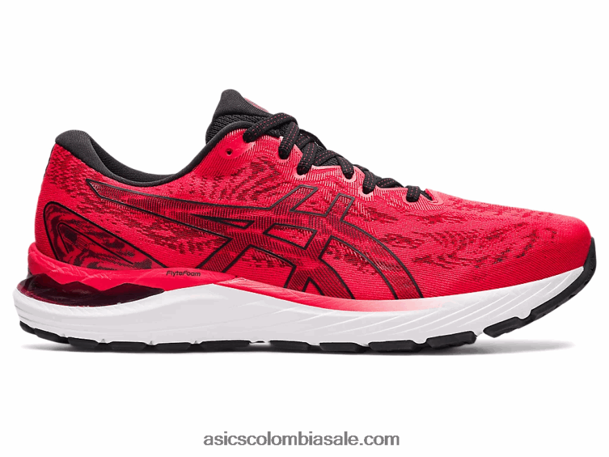 hombres Asics cúmulo de gel 23 rojo eléctrico/negro 20X82N1856