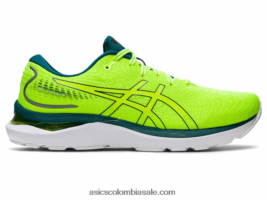 hombres Asics cúmulo de gel 24 amarillo seguridad/pino terciopelo 20X82N1036