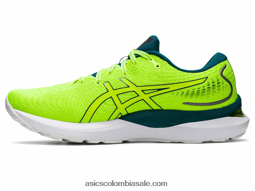 hombres Asics cúmulo de gel 24 amarillo seguridad/pino terciopelo 20X82N1036