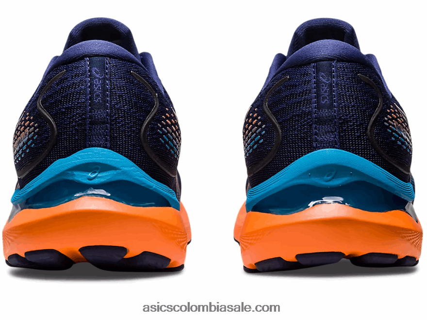 hombres Asics cúmulo de gel 24 azul índigo/melocotón sol 20X82N363
