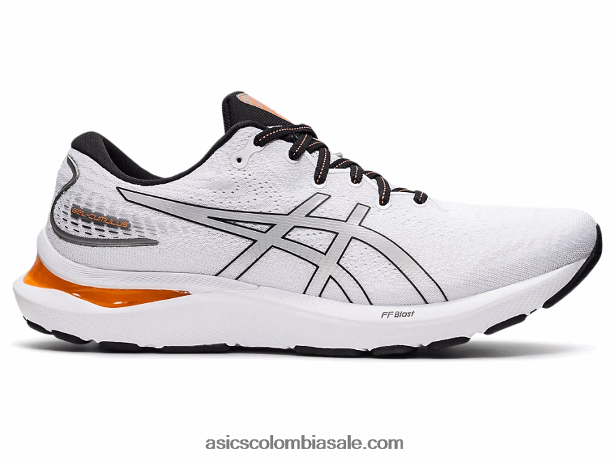 hombres Asics cúmulo de gel 24 blanco/gris piedmont 20X82N1312