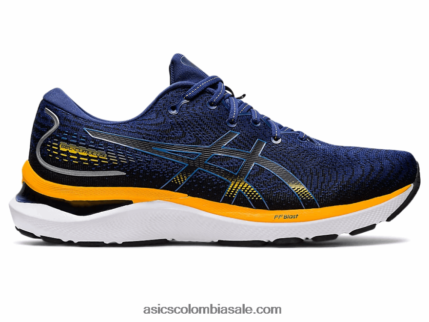 hombres Asics cúmulo de gel 24 océano profundo/ámbar 20X82N824