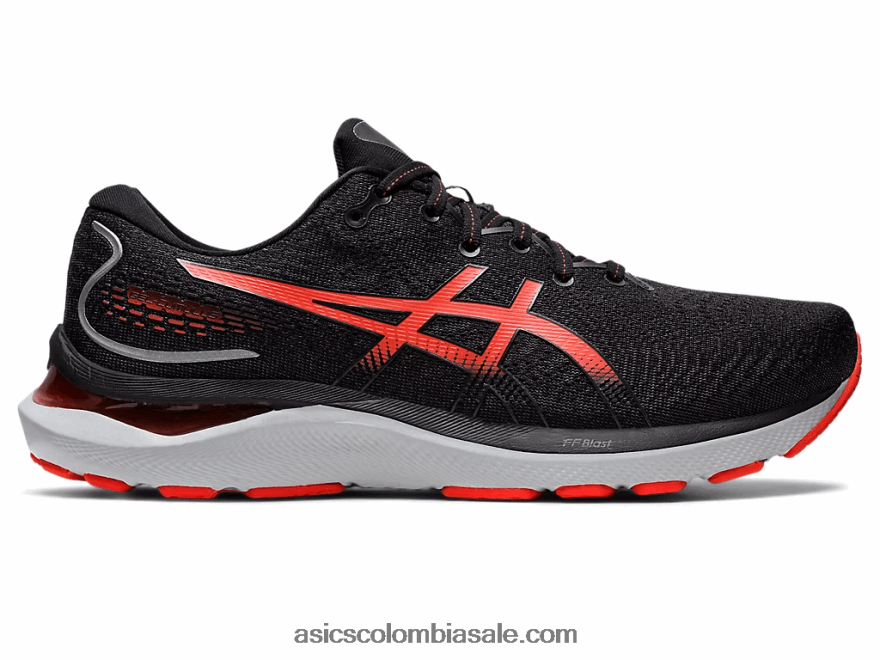 hombres Asics cúmulo de gel 24 tomate negro/cherry 20X82N919