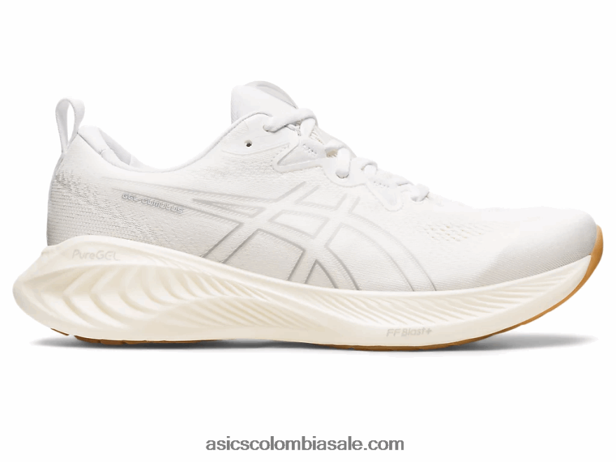 hombres Asics cúmulo de gel 25 blanco 20X82N4