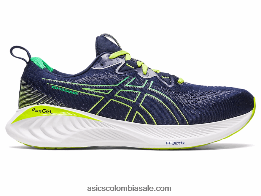 hombres Asics cúmulo de gel 25 medianoche/cilantro 20X82N1