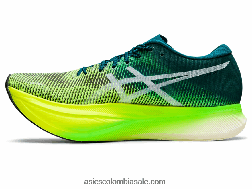 hombres Asics cielo de metavelocidad+ pino terciopelo/amarillo seguridad 20X82N1254