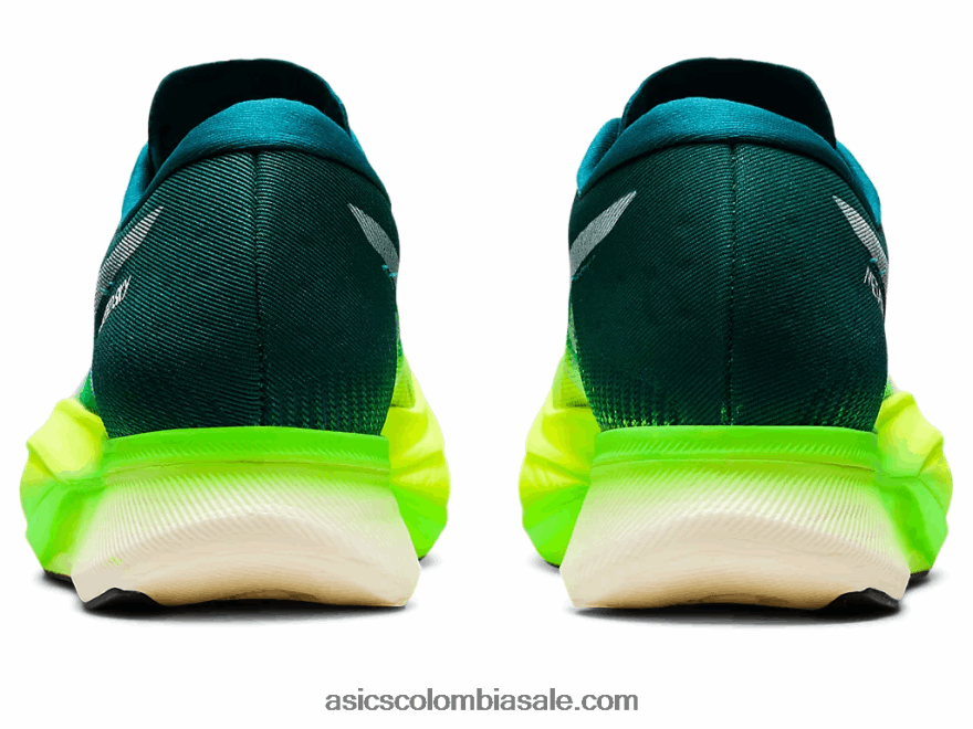 hombres Asics cielo de metavelocidad+ pino terciopelo/amarillo seguridad 20X82N1254