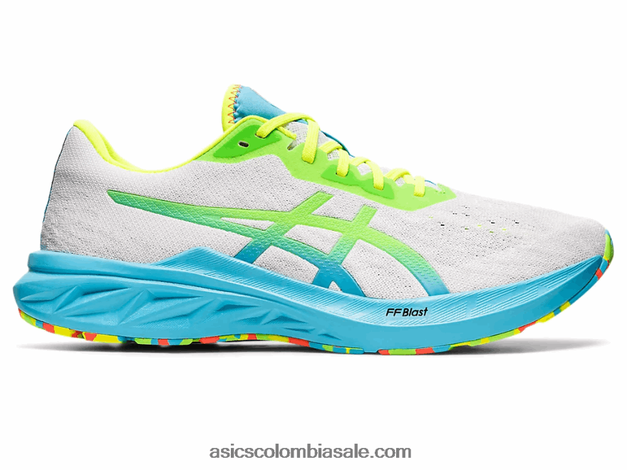 hombres Asics dinablasto 2 gecko blanco/verde 20X82N1738