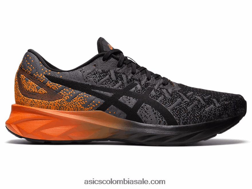 hombres Asics dinablasto negro/naranja caléndula 20X82N2002