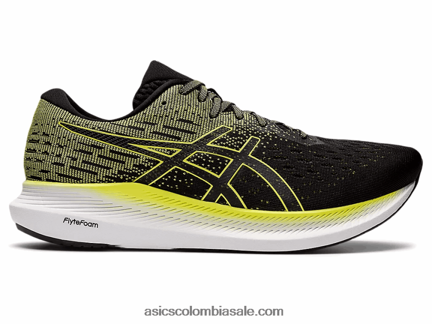 hombres Asics evoride 2 de ancho negro/amarillo brillante 20X82N1810