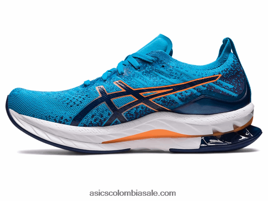 hombres Asics explosión de gel-kinsei azul isla/melocotón sol 20X82N511