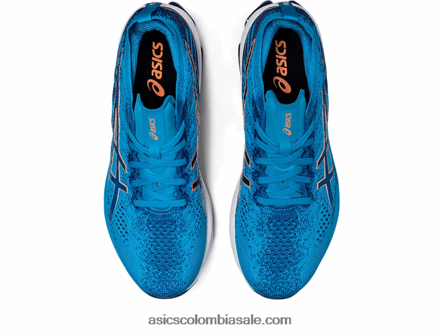 hombres Asics explosión de gel-kinsei azul isla/melocotón sol 20X82N511