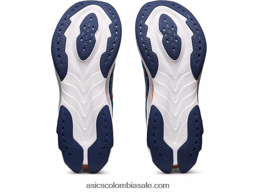 hombres Asics explosión de gel-kinsei azul isla/melocotón sol 20X82N511