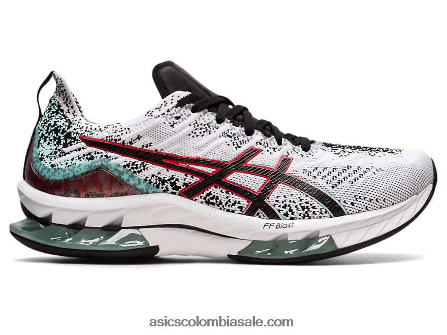 hombres Asics explosión de gel-kinsei blanco negro 20X82N1681