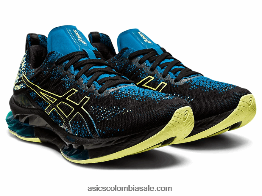 hombres Asics explosión de gel-kinsei negro/amarillo brillante 20X82N1680