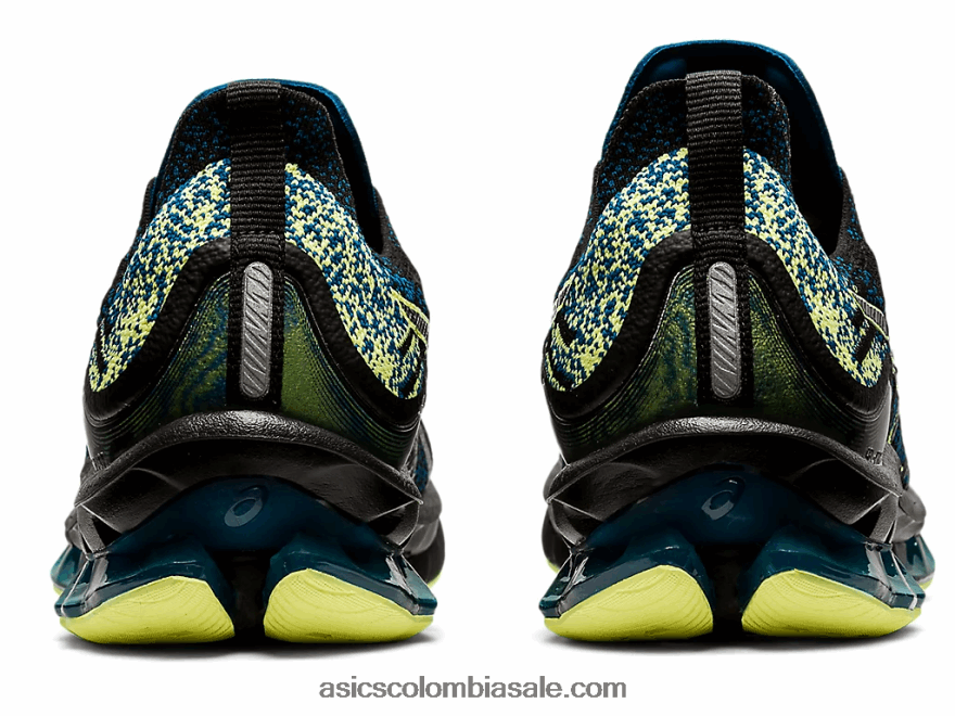hombres Asics explosión de gel-kinsei negro/amarillo brillante 20X82N1680