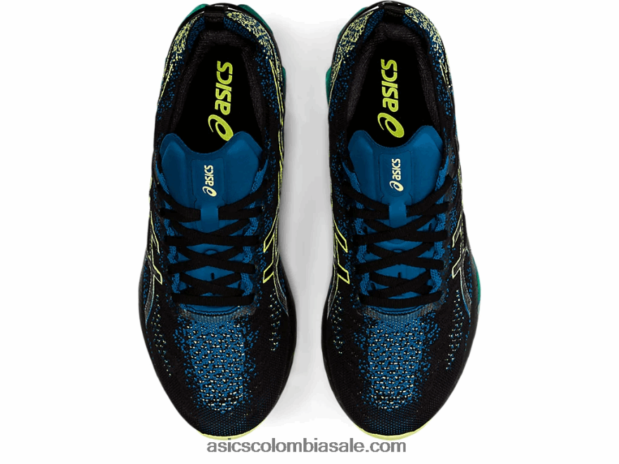 hombres Asics explosión de gel-kinsei negro/amarillo brillante 20X82N1680
