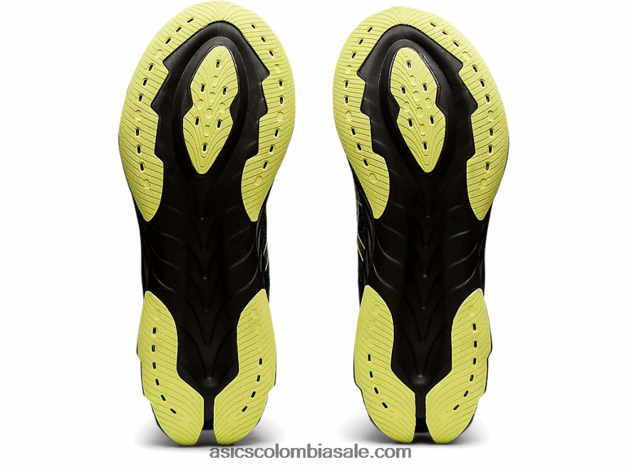 hombres Asics explosión de gel-kinsei negro/amarillo brillante 20X82N1680