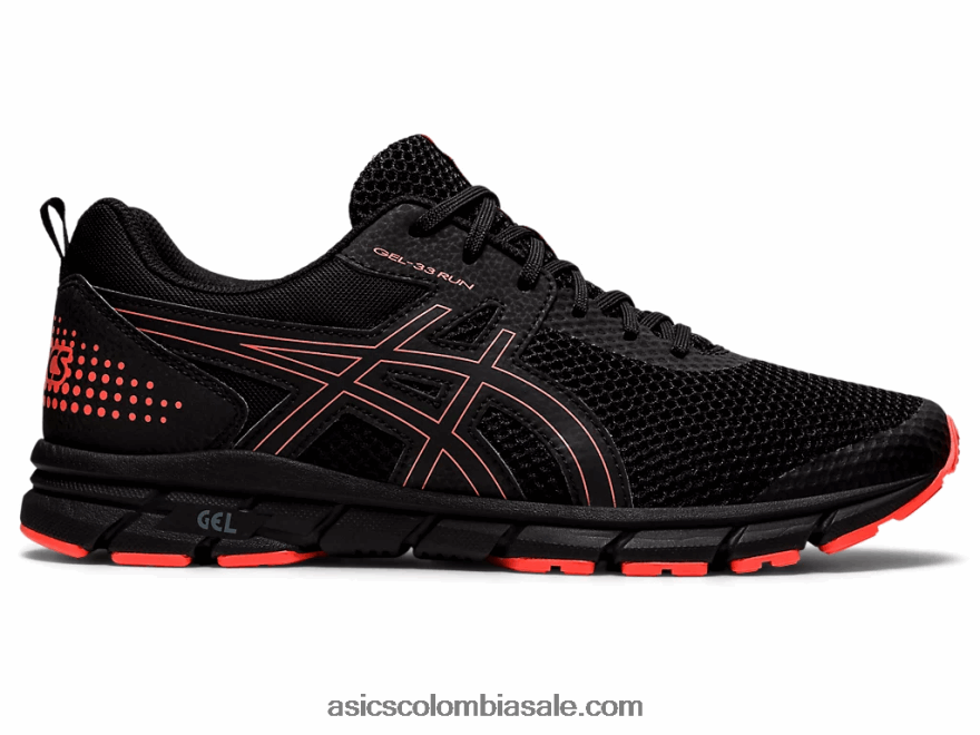 hombres Asics gel-33 negro/coral relámpago 20X82N896